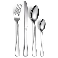 Lade das Bild in den Galerie-Viewer, 304 Stainless Steel Flatware Sets 4-Piece Steak Knife, Fork and Spoon Golden Color
