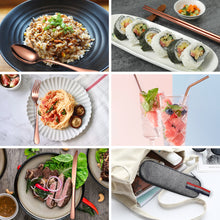 Lade das Bild in den Galerie-Viewer, 304 Stainless Steel Flatware Sets Portable Tableware Set of Suit 7 Spork Chopsticks Straw Cleaning Brush
