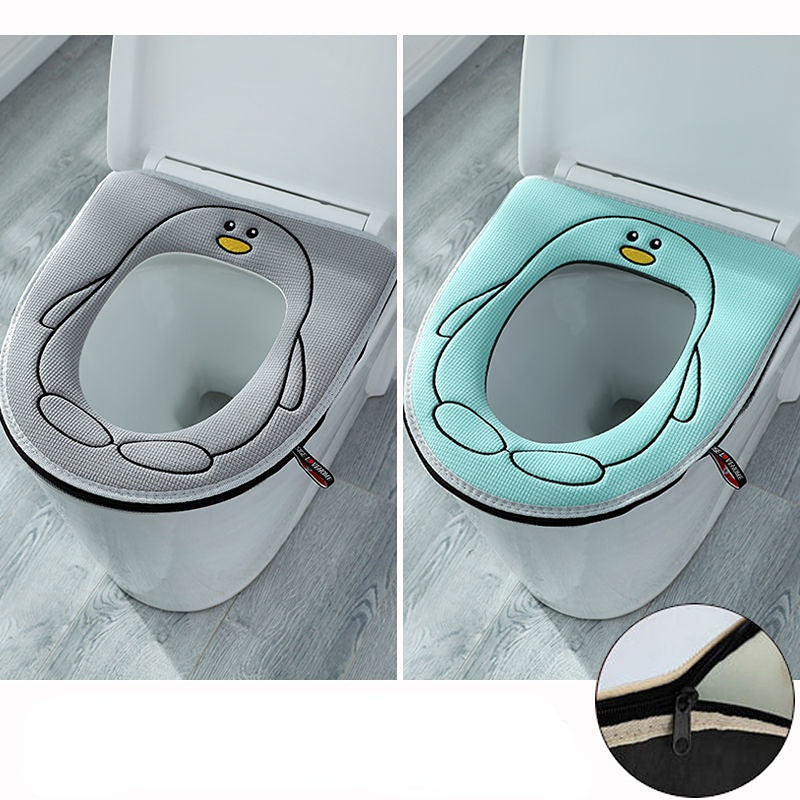 3pcs Toilet Seat Cover Pads Household   Paste  Cushion