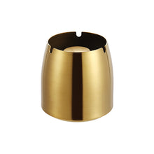 Lade das Bild in den Galerie-Viewer, Ashtray Gift Stainless Steel Large round Hotel Household Gold Lid Heightening Stainless Steel Ash Tray
