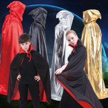 Lade das Bild in den Galerie-Viewer, 2x Halloween Xmas Christmas Gifts Decoration Costume Props Wizard Black and Red Cloak
