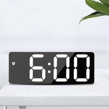 Load image into Gallery viewer, Smart Multi-Function Alarm Clock LED Display Large Font Mirror Alarm Clock Battery Plug-in Dual-Use
