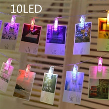 Lade das Bild in den Galerie-Viewer, 10 LEDs/20LEDs Photo Clips String Lights for Wall Wedding Party Christmas Home Decoration
