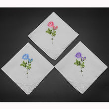 Load image into Gallery viewer, Fabric Embroidered Butterfly Luxury Hankies Lace Flower Hanky Cloth For Ladies
