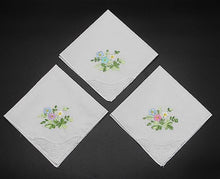 Load image into Gallery viewer, Fabric Embroidered Butterfly Luxury Hankies Lace Flower Hanky Cloth For Ladies
