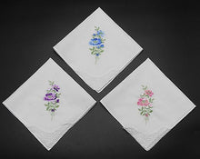 Load image into Gallery viewer, Fabric Embroidered Butterfly Luxury Hankies Lace Flower Hanky Cloth For Ladies
