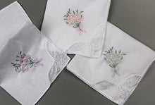Load image into Gallery viewer, Fabric Embroidered Butterfly Luxury Hankies Lace Flower Hanky Cloth For Ladies
