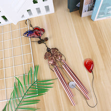 Load image into Gallery viewer, 3D Butterfly Wrought Iron Glass Painted Wind Chimes Home Decoration
