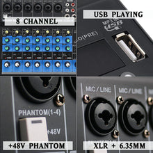 Load image into Gallery viewer, Karaoke Systems 8 Channel Sound Mixer Console 48v Digital Microphone
