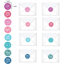Load image into Gallery viewer, 2x500pcs Christmas Xmas Pink Blue Small Floral Ring Thank You Envelope Gift Sticker Label tape
