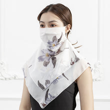 Load image into Gallery viewer, 2PCs Chiffon Shawl Ear-Hanging Sunscreen Veil Summer Face Mask for Outdoor Cycling
