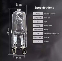 Load image into Gallery viewer, Incandescent Light Bulbs G9 Oven Light High Temperature Resistant Durable Halogen Bulb Lamp
