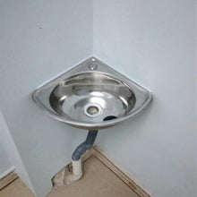 Load image into Gallery viewer, Kitchen Utility Sinks Corner Wall Mounted Stainless Steel Triangle Basin
