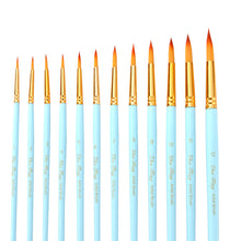 Load image into Gallery viewer, 12 Pieces Nylon Hair Brush Watercolor Acrylic Paint Brush Art Painting
