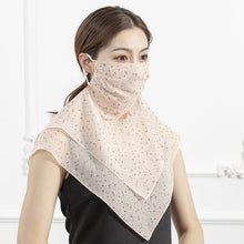 Load image into Gallery viewer, 2PCs Chiffon Shawl Ear-Hanging Sunscreen Veil Summer Face Mask for Outdoor Cycling
