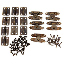 Lade das Bild in den Galerie-Viewer, Locks Latches Antique Bronze Furniture Cabinet Hinges Jewelry Wooden Box Case
