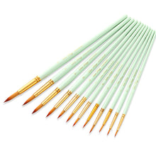 Load image into Gallery viewer, 12 Pieces Nylon Hair Brush Watercolor Acrylic Paint Brush Art Painting
