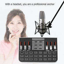 Load image into Gallery viewer, Karaoke Systems 4 Modes Studio Mixer Microphone Webcast Entertainment Streamer Live Sound Card
