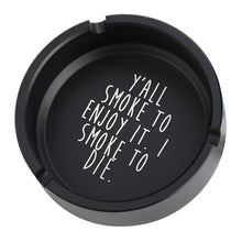 Load image into Gallery viewer, Ashtray round Black Metal Stainless Steel  Logo Lettering Advertising Gift Ashtray
