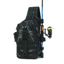 Lade das Bild in den Galerie-Viewer, Backpack One Shoulder Two Shoulders Bag Multi-Functional Tactical Chest Bag Large Capacity Outdoor Travel Back Rod Fishing Fishing Bag
