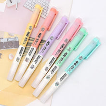 Lade das Bild in den Galerie-Viewer, Highlighters Luminizers Double Head Erasable Highlighter Pen drawing Art Supplies
