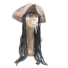 Lade das Bild in den Galerie-Viewer, Halloween Xmas Christmas Gifts Decoration Headwear Captain Pirate Hat Wig Adult
