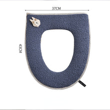 Load image into Gallery viewer, 3pcs Toilet Seat Cover Pads Cute Teddy Plush    Zipper        Washer
