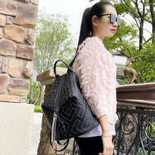 Lade das Bild in den Galerie-Viewer, New Korean Style Leather Backpack Women's Fashion Embroidery Thread Multi-Purpose
