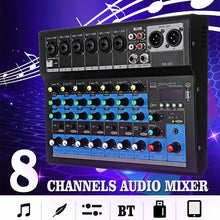 Load image into Gallery viewer, Karaoke Systems 8 Channel Sound Mixer Console 48v Digital Microphone
