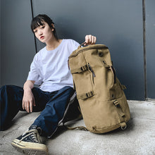 Lade das Bild in den Galerie-Viewer, Backpack Men's Outdoor Travel Sports Backpack Trend Canvas Student Schoolbag
