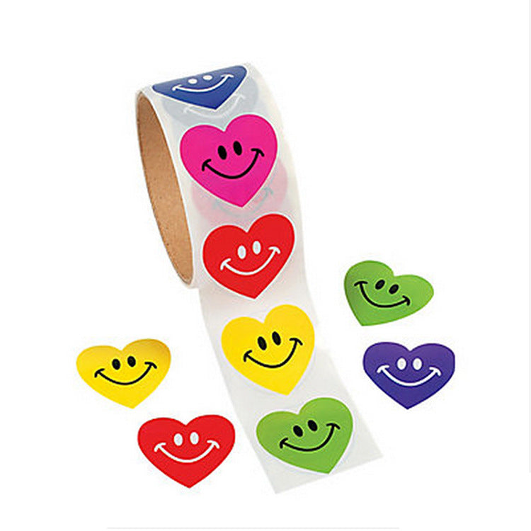 2x100pcsSmiley Face Expression Birthday Animal Fish Christmas Adhesive Love Stickers tape