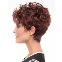 Load image into Gallery viewer, Women Wig Fluffy Lifelike Short Curly Wine Red W177
