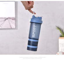 Lade das Bild in den Galerie-Viewer, 450ml Water bottle  Three-Layer Protein Powder Shake Cup Sports Fitness Cup Easy to Clean
