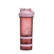 Lade das Bild in den Galerie-Viewer, 450ml Water bottle  Three-Layer Protein Powder Shake Cup Sports Fitness Cup Easy to Clean
