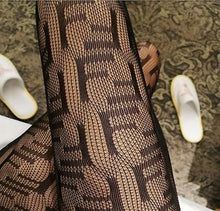Lade das Bild in den Galerie-Viewer, Women Stockings Hosiery Flocking Tights Gauze Transparent Fish Net
