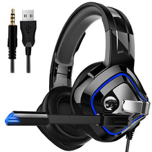 Lade das Bild in den Galerie-Viewer, balck 3.5mm Gaming Headset Headphone For Nintendo Switch Laptop PS4 AZ21068
