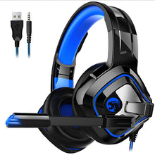 Lade das Bild in den Galerie-Viewer, balckblue 3.5mm Gaming Headset Headphone For Nintendo Switch Laptop PS4 AZ21069
