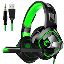 Load image into Gallery viewer, balckgreen 3.5mm Gaming Headset Headphone For Nintendo Switch Laptop PS4 AZ21070
