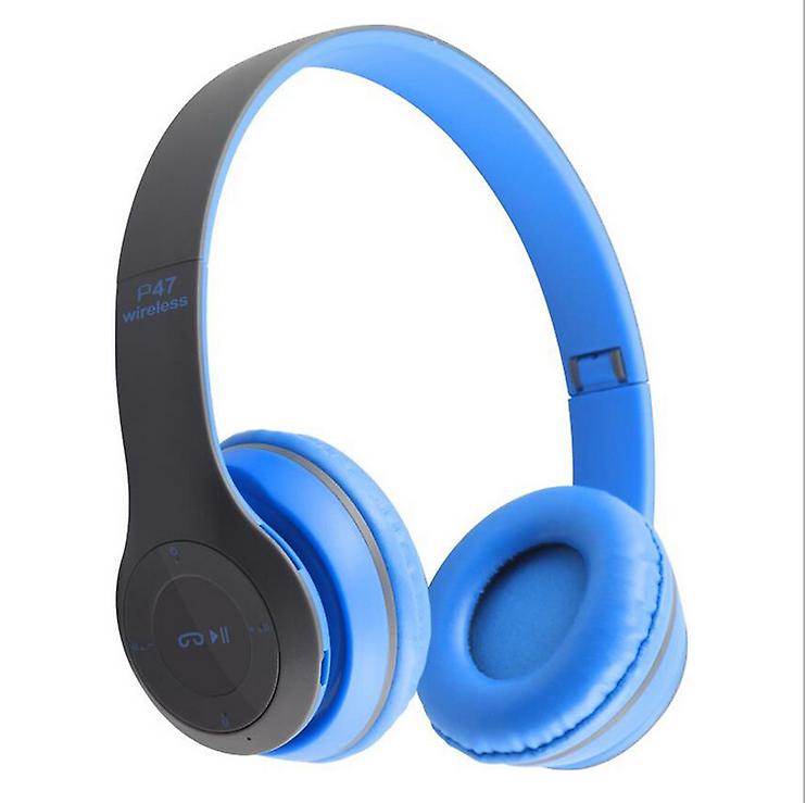 blue Wireless Headphones Bluetooth Headset Noise Cancelling Earphones AZ20536