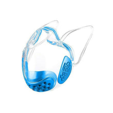Lade das Bild in den Galerie-Viewer, 1pcs BLUE Durable Face Shield Reusable Transparent Mask Lip Reading AZ21147
