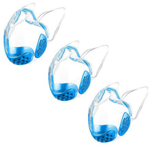 Load image into Gallery viewer, 3pcs blue Durable Face Shield Reusable Transparent Mask Lip Reading AZ10267
