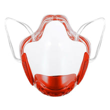 Load image into Gallery viewer, 2pcs red Durable Face Shield Reusable Transparent Mask Lip Reading AZ10275
