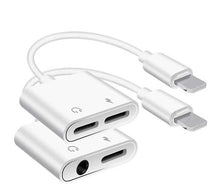Lade das Bild in den Galerie-Viewer, 2Pcs Lighting+lighting 2 In 1 Aux Headphone Audio Splitter Jack Charger Adapter For iPhone AZ16360
