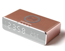 Load image into Gallery viewer, rose gold Electric LED Digital Alarm Clock with wireless charger for phone Airpods AZ1281
