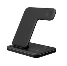 Lade das Bild in den Galerie-Viewer, white Wireless charger 3 in 1 charger compatible with phones watches earphones AZ18641
