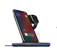 Lade das Bild in den Galerie-Viewer, white Wireless charger 3 in 1 charger compatible with phones watches earphones AZ18641
