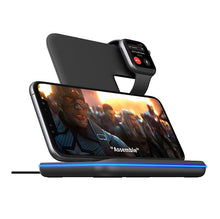 Lade das Bild in den Galerie-Viewer, white Wireless charger 3 in 1 charger compatible with phones watches earphones AZ18641
