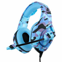 Load image into Gallery viewer, camouflage blue 3.5mm Gaming Headset MIC Stereo Camouflage Headphones For PC PS4 Xbox AZ12447
