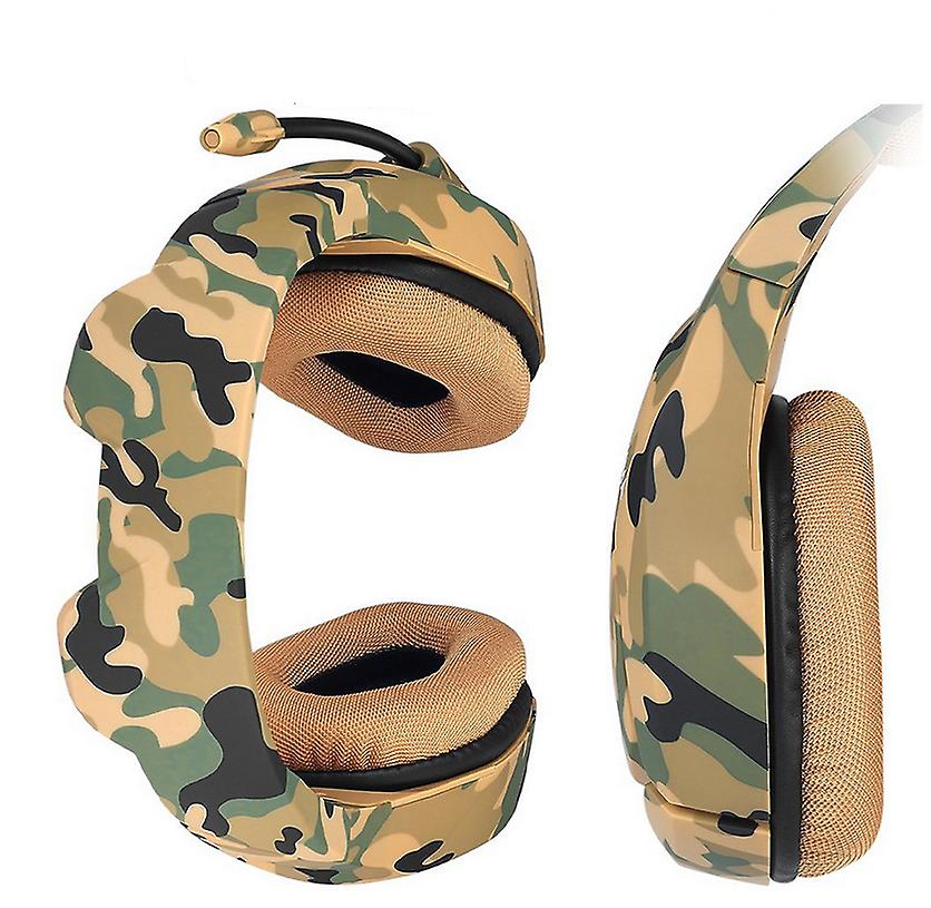 Camouflage yellow 3.5mm Gaming Headset MIC Stereo Camouflage Headphones For PC PS4 Xbox AZ15253