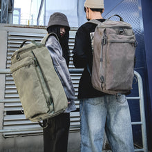 Lade das Bild in den Galerie-Viewer, Backpack Men Outdoor travel Trend Canvas School shoulder bag
